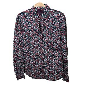J. Crew Liberty Fabric Womens 8 Ditsy Floral Button Front Long Sleeve